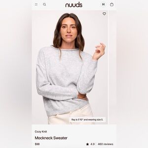 Nuuds cozy knit mockneck sweater
